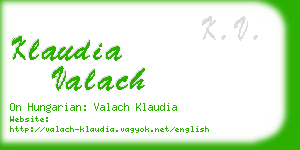 klaudia valach business card